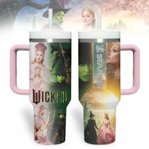 Wicked Movies Custom Stanley Quencher 40oz Stainless Steel Tumbler With Handle - Threewoofs