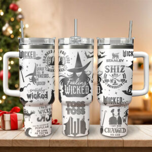 Wicked Movies Custom Stanley Quencher 40oz Stainless Steel Tumbler With Handle - Threewoofs