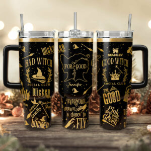 Wicked Movies Custom Stanley Quencher 40oz Stainless Steel Tumbler With Handle - Threewoofs