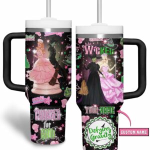 Wicked Movies Custom Stanley Quencher 40oz Stainless Steel Tumbler With Handle - Threewoofs