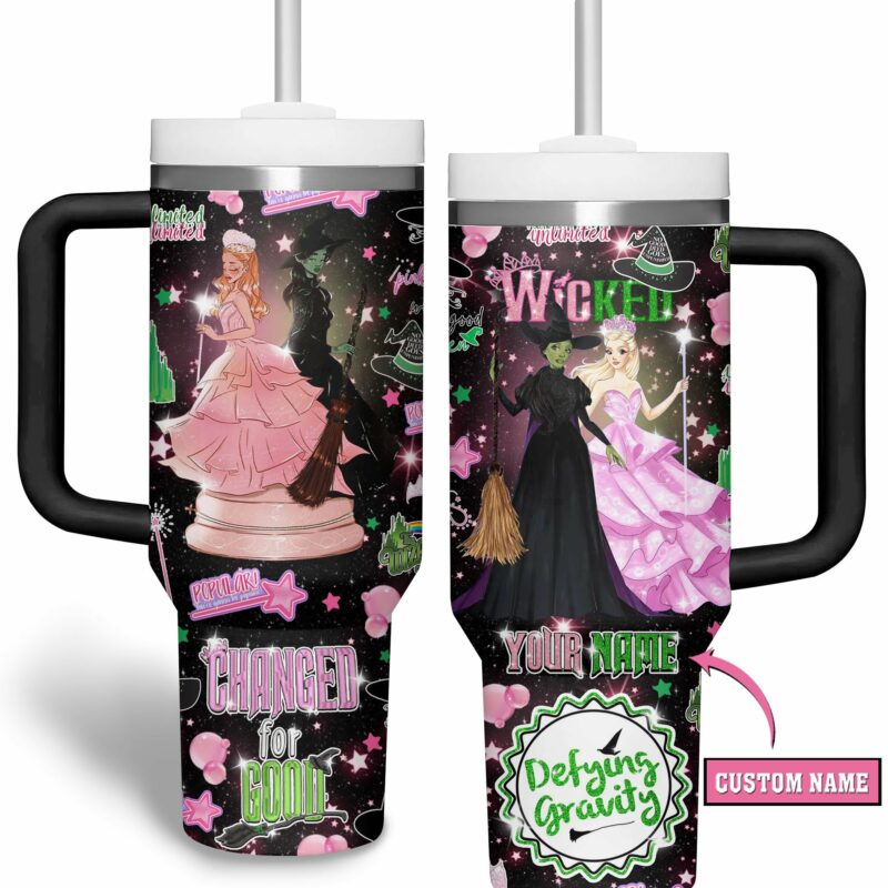 Wicked Movies Custom Stanley Quencher 40oz Stainless Steel Tumbler With Handle - Threewoofs