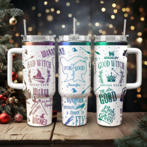 Wicked Movies Custom Stanley Quencher 40oz Stainless Steel Tumbler With Handle - Threewoofs