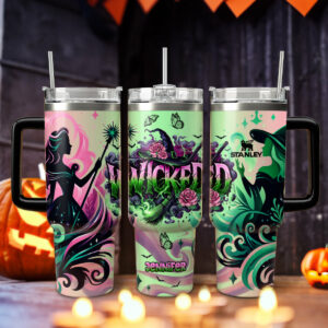 Wicked Movies Custom Stanley Quencher 40oz Stainless Steel Tumbler With Handle - Threewoofs