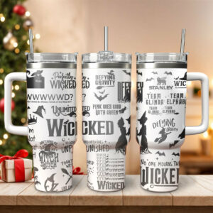Wicked Movies Custom Stanley Quencher 40oz Stainless Steel Tumbler With Handle - Threewoofs
