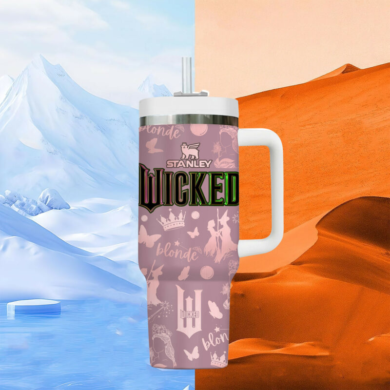 Wicked Movies Custom Stanley Quencher 40oz Stainless Steel Tumbler With Handle - Threewoofs - Image 7