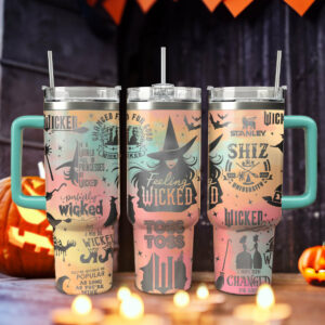 Wicked Movies Custom Stanley Quencher 40oz Stainless Steel Tumbler With Handle - Threewoofs