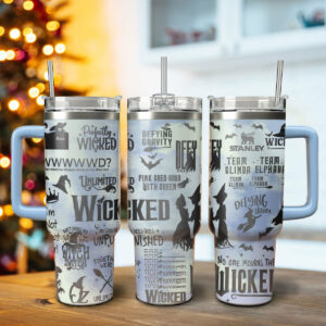 Wicked Movies Custom Stanley Quencher 40oz Stainless Steel Tumbler With Handle - Threewoofs