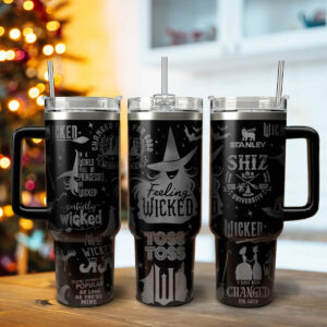 Wicked Movies Custom Stanley Quencher 40oz Stainless Steel Tumbler With Handle - Threewoofs