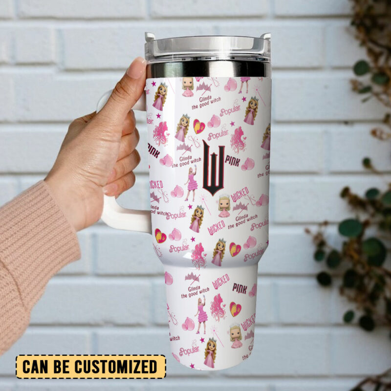 Wicked Movies Custom Stanley Quencher 40oz Stainless Steel Tumbler With Handle - Threewoofs - Image 3
