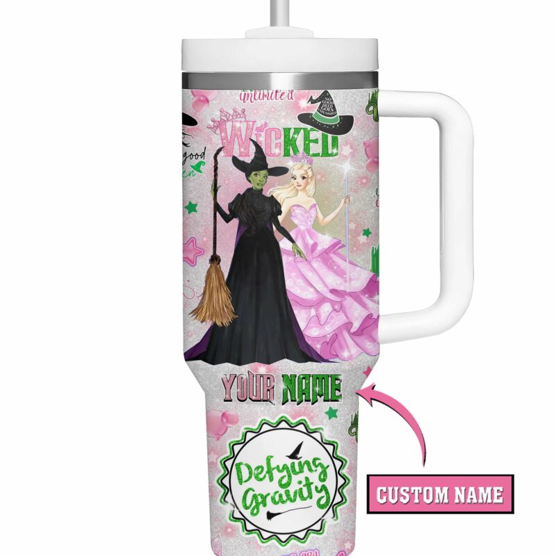 Wicked Movies Custom Stanley Quencher 40oz Stainless Steel Tumbler With Handle - Threewoofs - Image 2