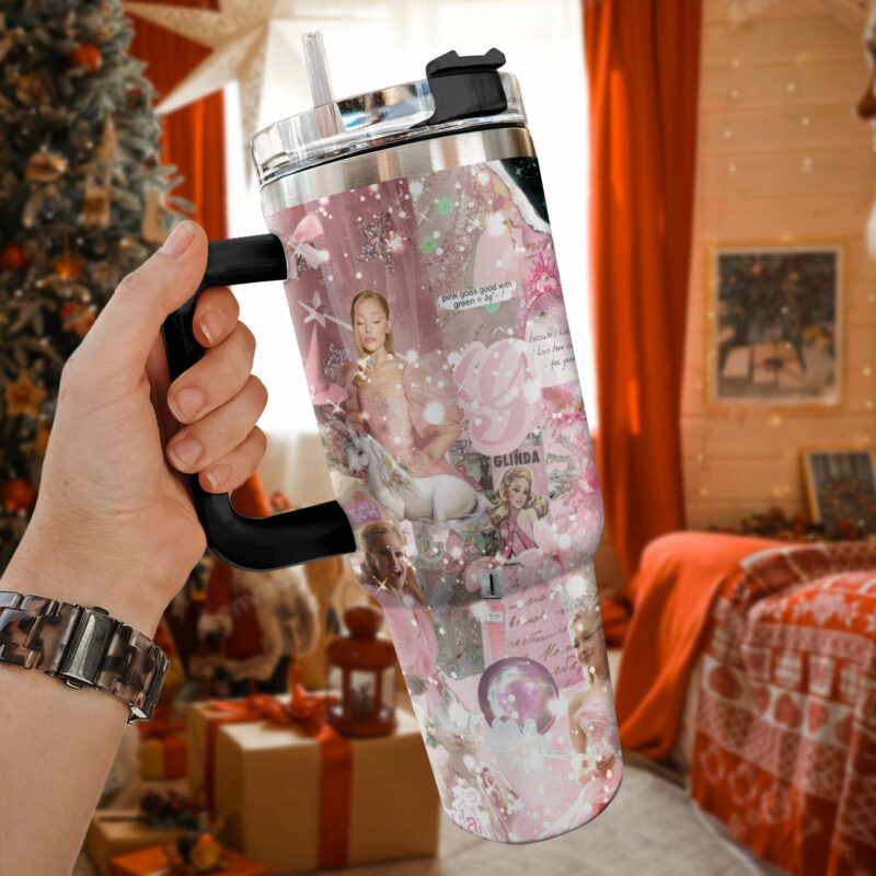 Wicked Movies Custom Stanley Quencher 40oz Stainless Steel Tumbler With Handle - Threewoofs - Image 3