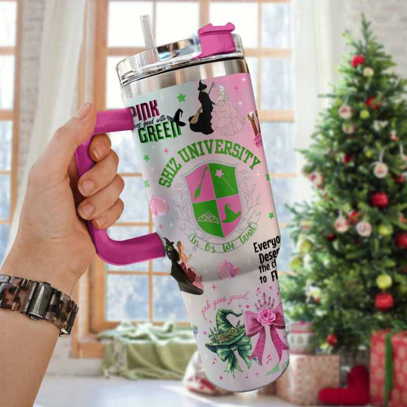 Wicked Movies Custom Stanley Quencher 40oz Stainless Steel Tumbler With Handle - Threewoofs - Image 3