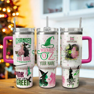 Wicked Movies Custom Stanley Quencher 40oz Stainless Steel Tumbler With Handle - Threewoofs