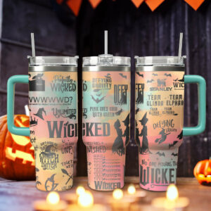 Wicked Movies Custom Stanley Quencher 40oz Stainless Steel Tumbler With Handle - Threewoofs