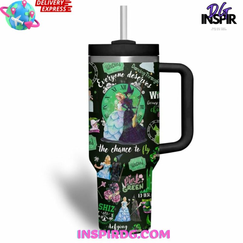 Wicked The Musical Custom Stanley Quencher 40oz Stainless Steel Tumbler - Threewoofs - Image 3
