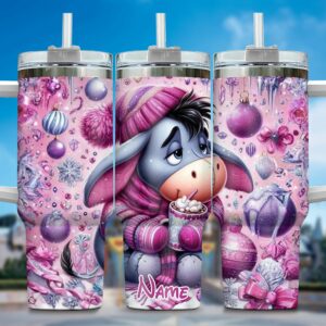 Personalized Cute Donkey Insulated Tumbler - Holiday Edition