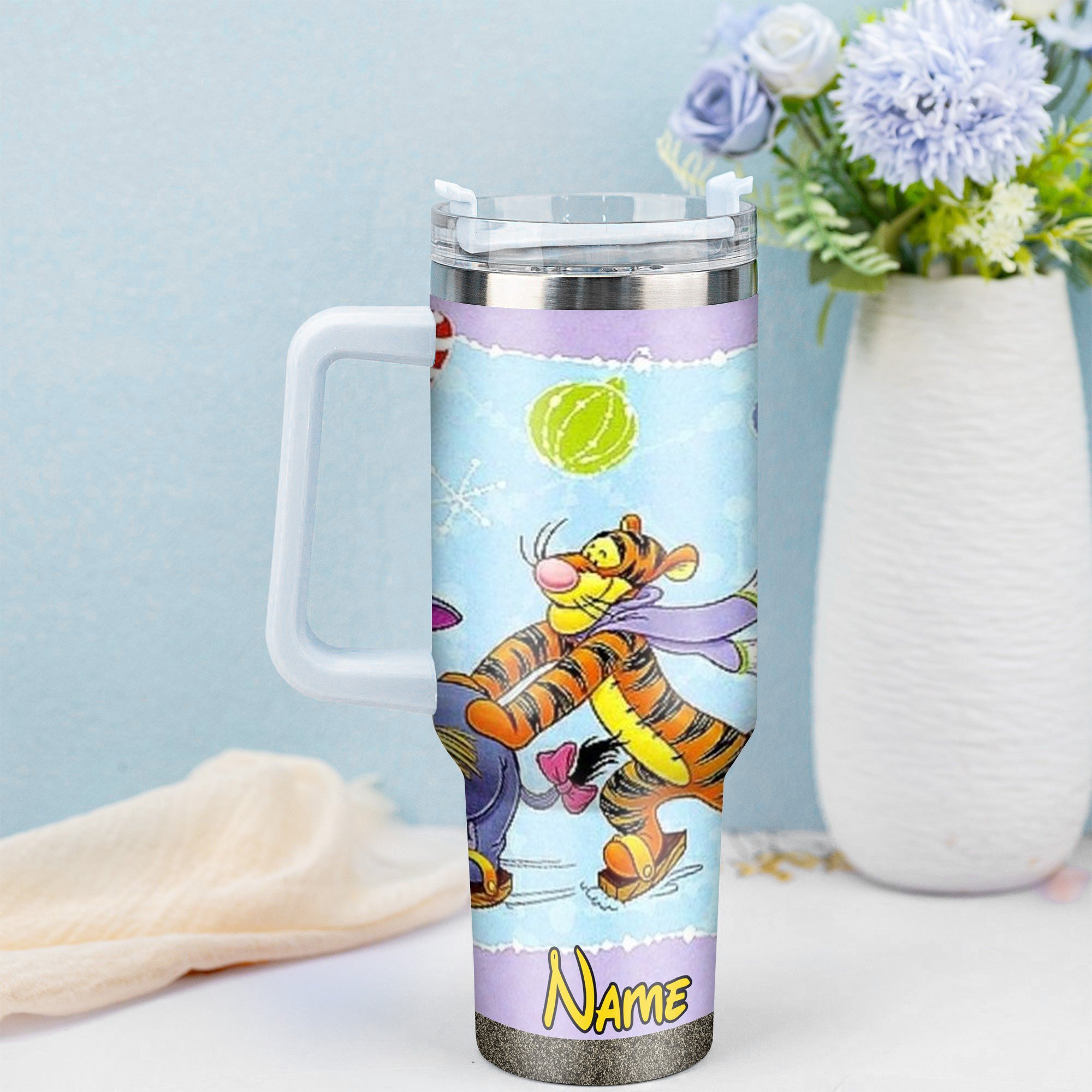 Personalized Cartoon Characters Insulated Tumbler with Straw - Fun & Stylish - Image 2