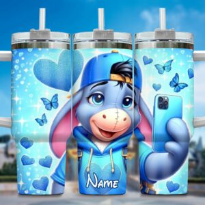 Personalized Cute Cartoon Character Tumbler with Straw - Perfect Gift for Kids