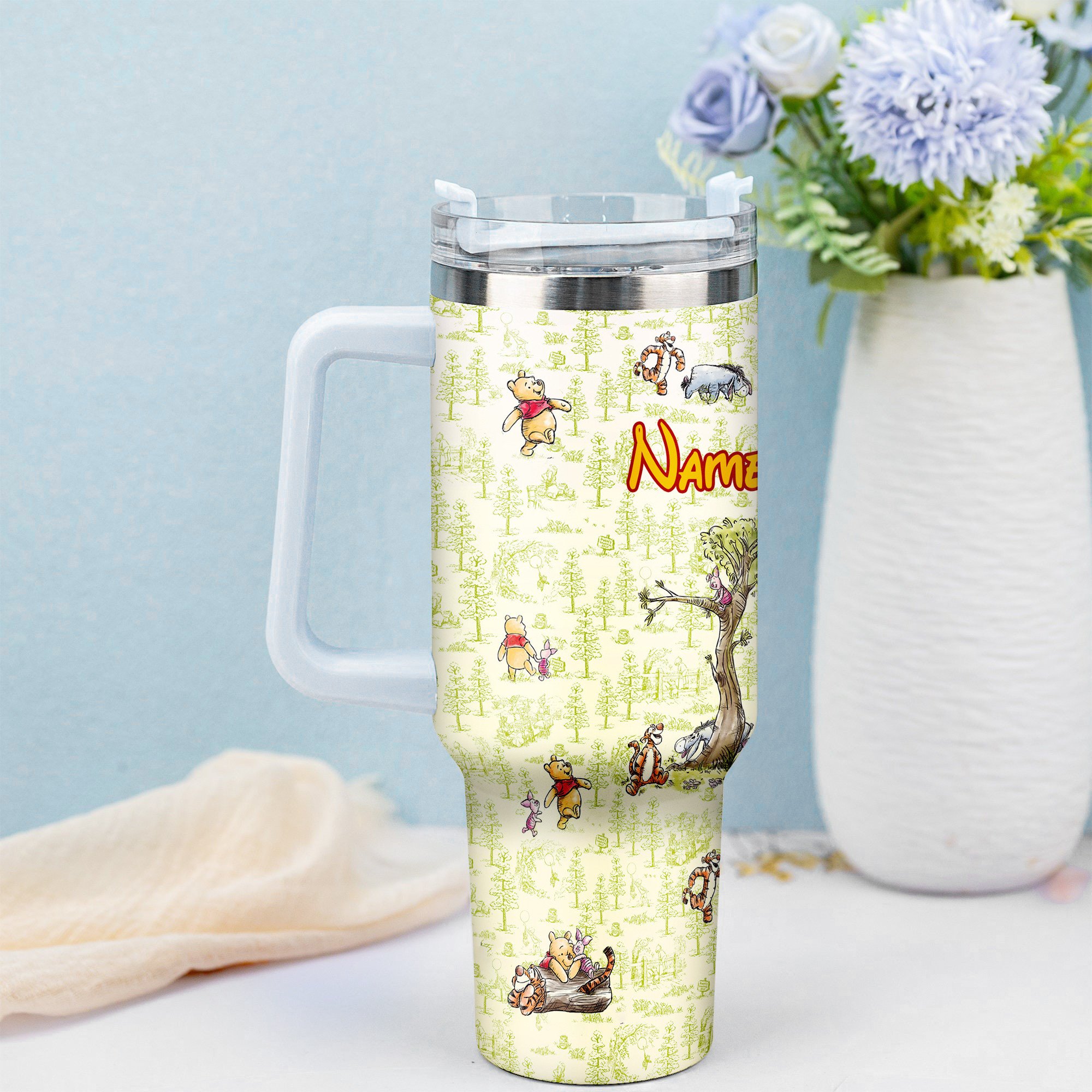 Personalized Adventure Tumbler - Cute Bear and Friends Design - Image 2