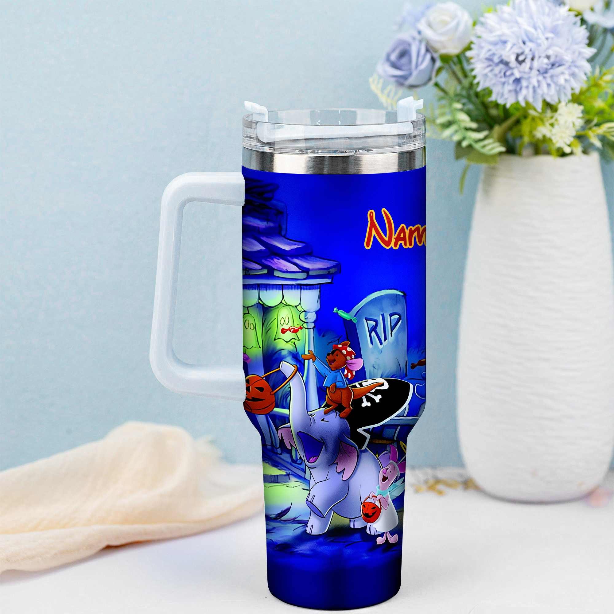 Personalized Halloween Adventure Tumbler - Custom Name Design - Image 3
