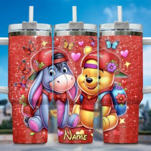 Adorable Cartoon Tumbler - Personalized Glitter Design for Kids & Adults