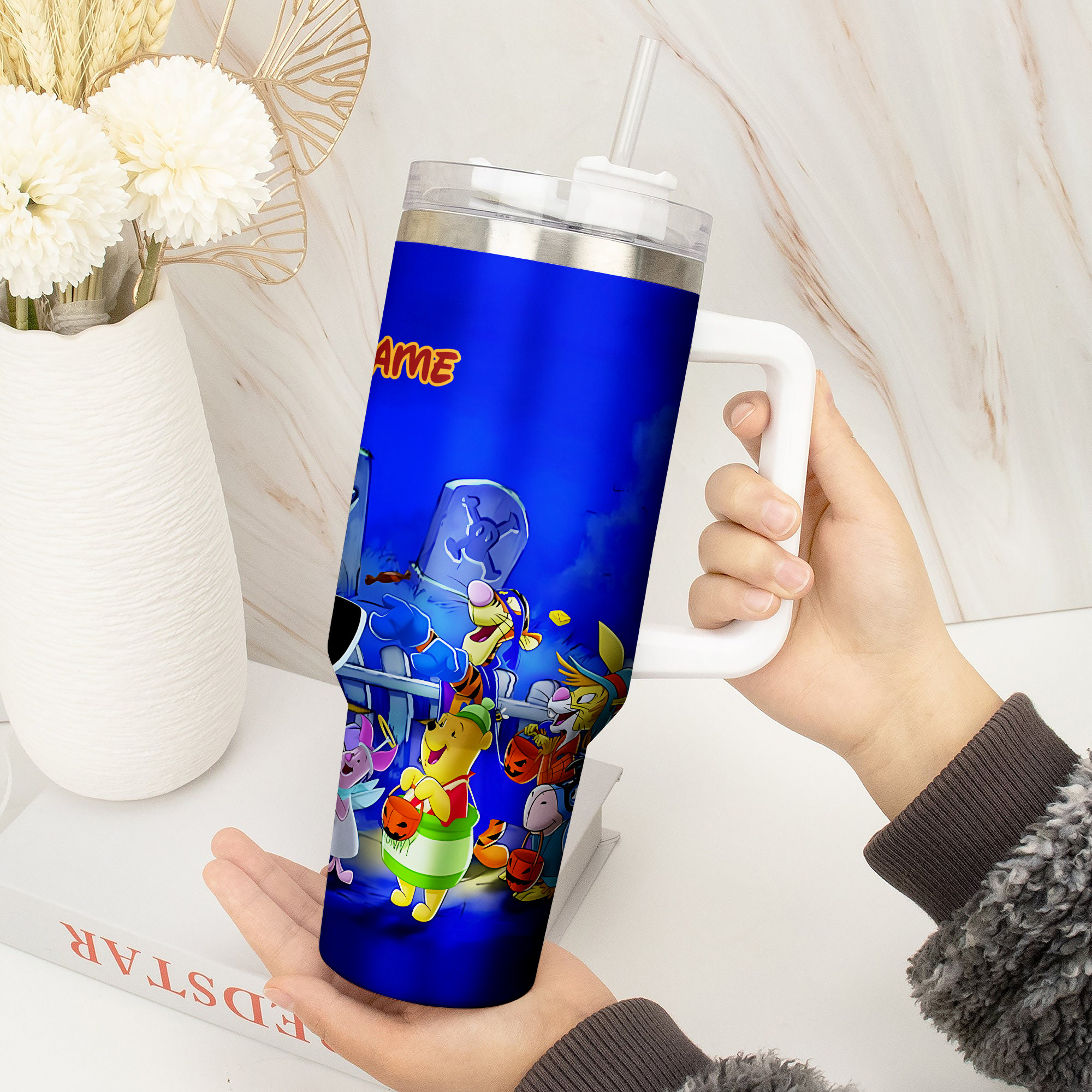 Personalized Halloween Adventure Tumbler - Custom Name Design - Image 4
