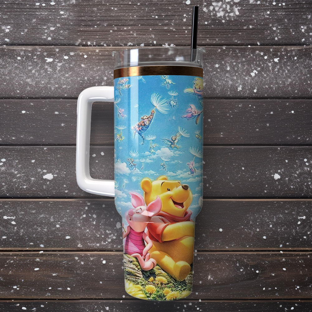 Cute Cartoon Tumbler with Straw – Double Wall Insulated Mug for Hot & Cold Drinks - Image 4
