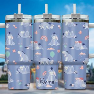 Personalized Cute Donkey Tumbler with Straw - Fun & Whimsical Drinkware Gift