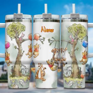Personalized Cartoon Adventure Tumbler - Custom Name Stainless Steel Cup