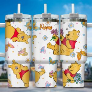 Adorable Bear-Themed Tumbler with Straw - Perfect Gift for Kids