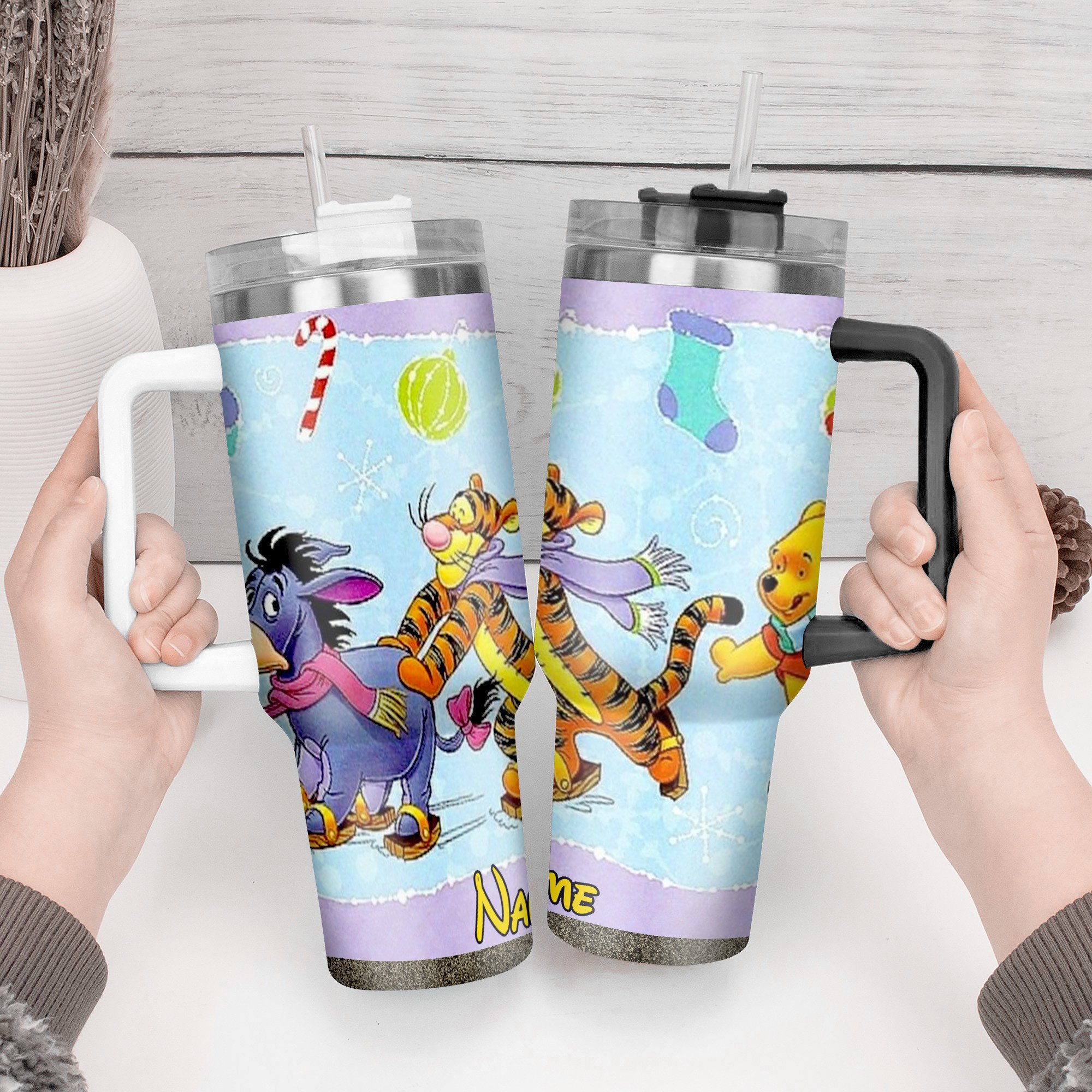 Personalized Cartoon Characters Insulated Tumbler with Straw - Fun & Stylish - Image 4