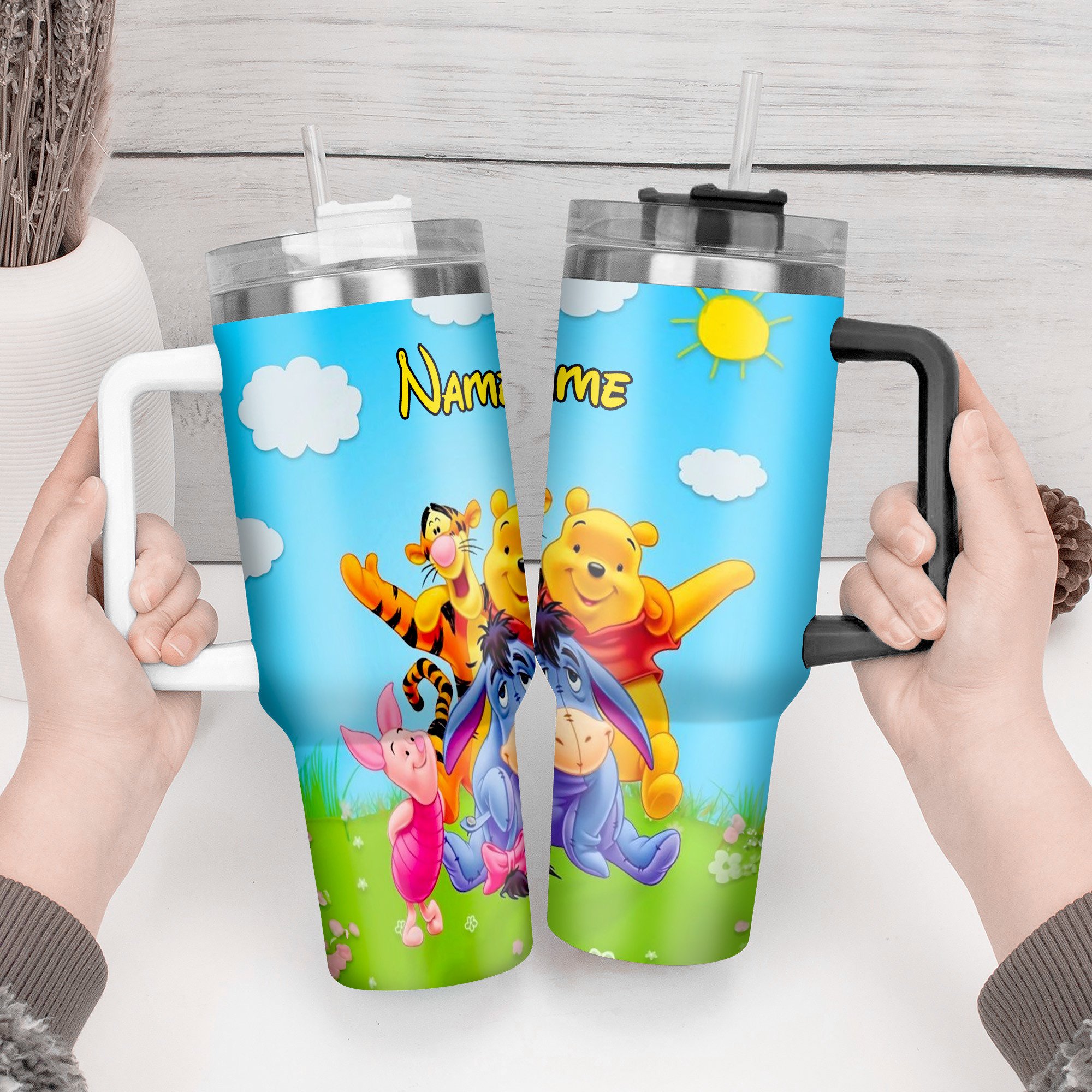 Personalized Cartoon Character Tumbler - Custom Name Insulated Cup - Image 3