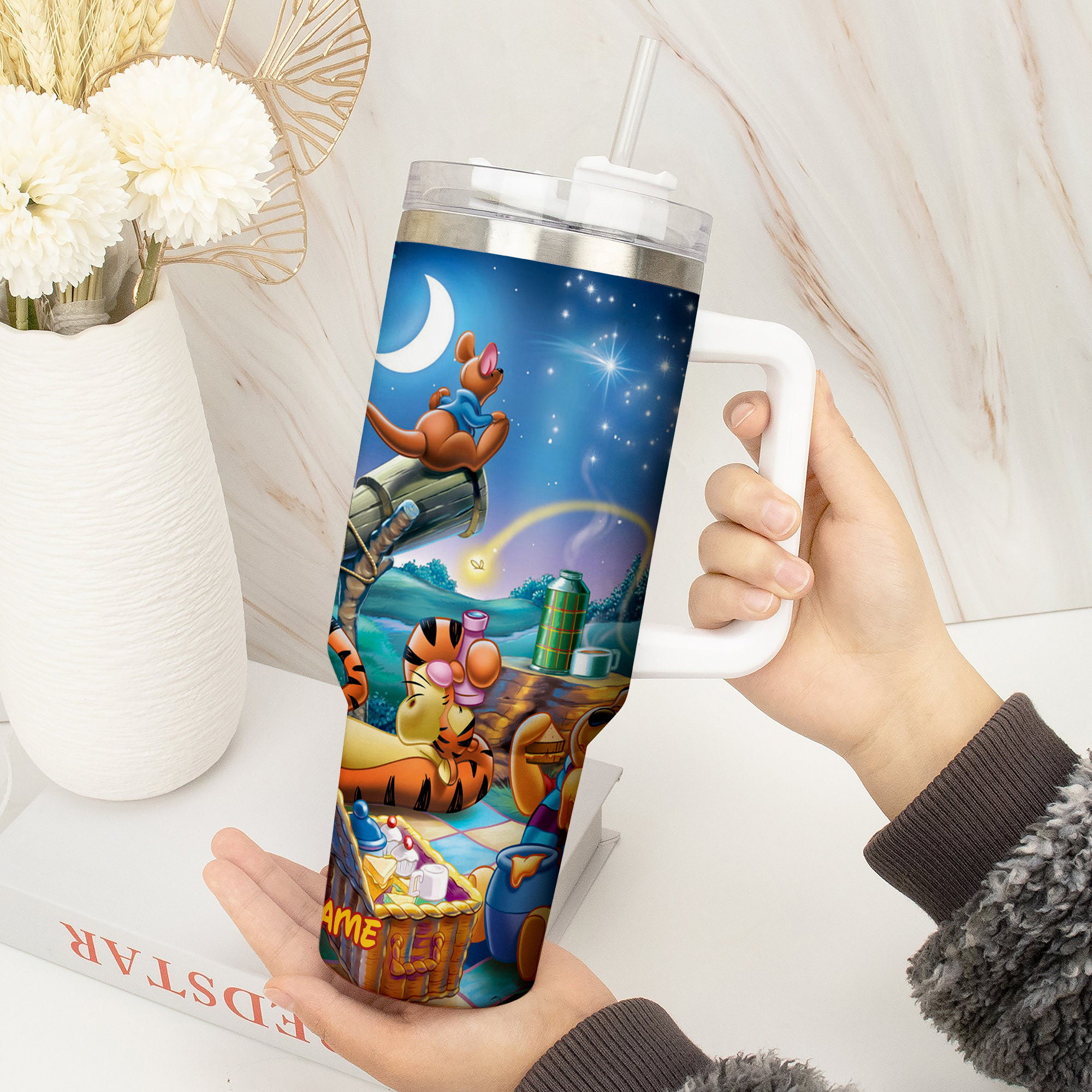 Enchanting Night Sky Tumbler - Personalized Adventure Design - Image 4