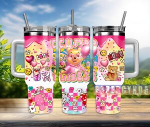 Cute & Colorful Cupid Vibes Tumbler with Straw - Perfect for Gifts & Daily Use