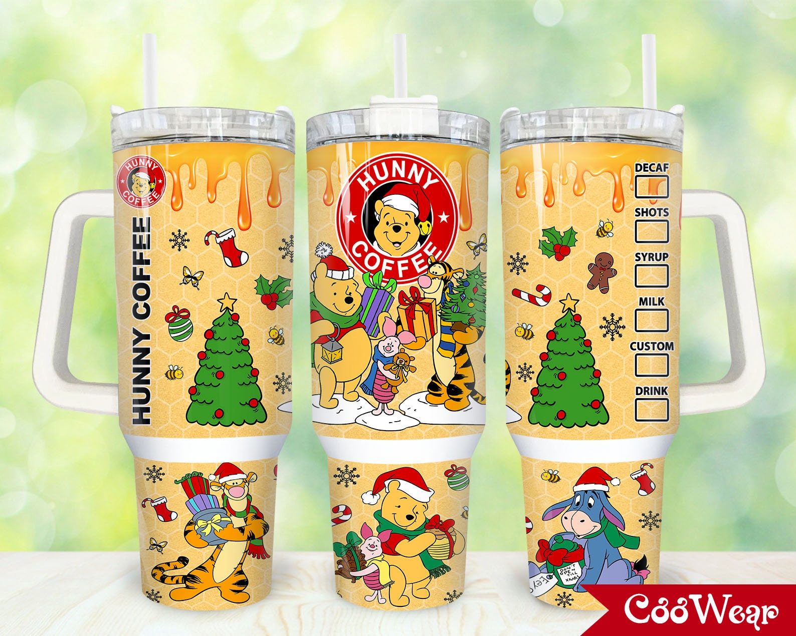 Festive Holiday Travel Mug with Cheerful Cartoon Characters - Perfect Gift for Coffee Lovers