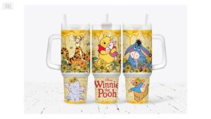 Disney Winnie the Pooh Tumbler - Cute Characters & Honey Design, 40oz