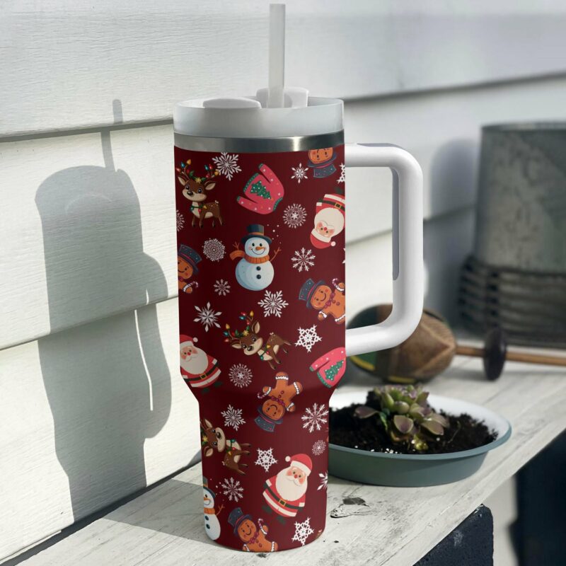 Winter Wonderland Christmas Custom Stanley Quencher 40oz Stainless Steel Tumbler With Handle - Threewoofs - Image 2