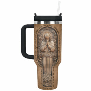 Wooden Bible Verses Custom Stanley Quencher 40oz Stainless Steel Tumbler With Handle - Threewoofs