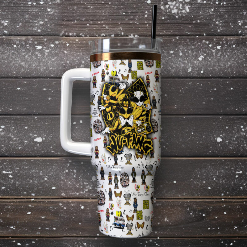 Wu-Tang Clan Music Custom Stanley Quencher 40oz Stainless Steel Tumbler With Handle - Threewoofs - Image 2