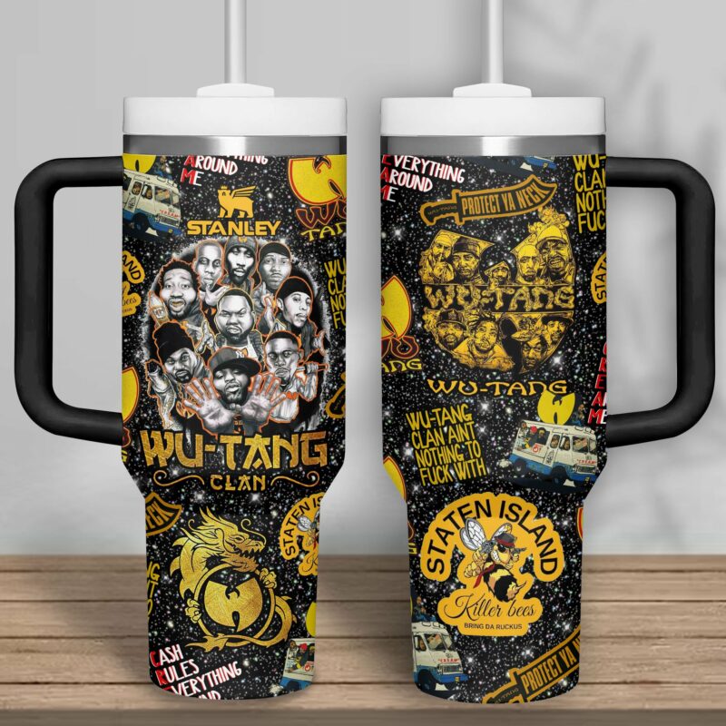 Wu-Tang Clan Music Custom Stanley Quencher 40oz Stainless Steel Tumbler With Handle - Threewoofs