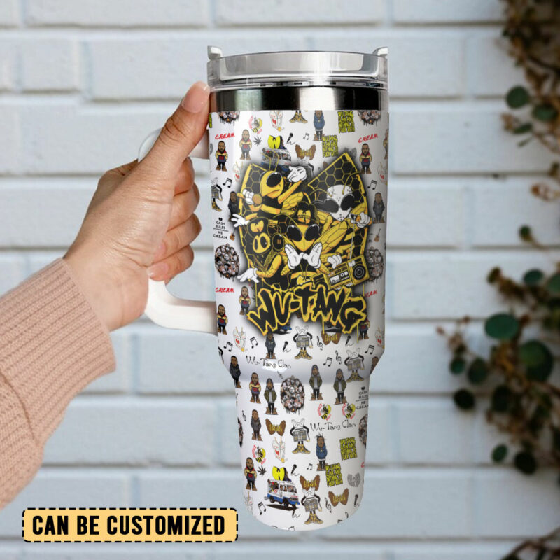 Wu-Tang Clan Music Custom Stanley Quencher 40oz Stainless Steel Tumbler With Handle - Threewoofs - Image 3