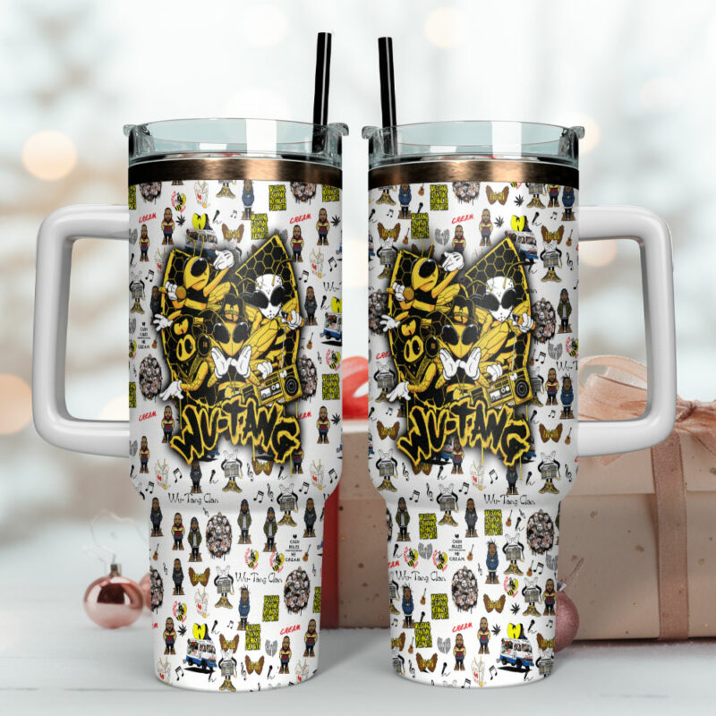 Wu-Tang Clan Music Custom Stanley Quencher 40oz Stainless Steel Tumbler With Handle - Threewoofs - Image 4