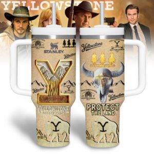Yellowstone TV Series Custom Stanley Quencher 40oz Stainless Steel Tumbler With Handle - Threewoofs