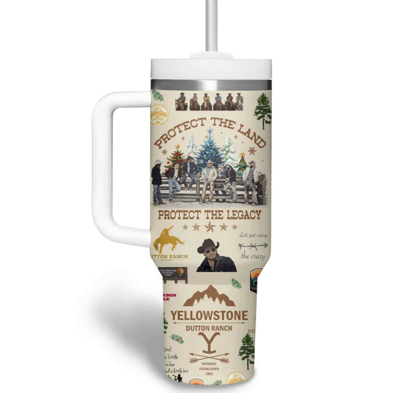 Yellowstone TV Series Custom Stanley Quencher 40oz Stainless Steel Tumbler With Handle - Threewoofs - Image 5