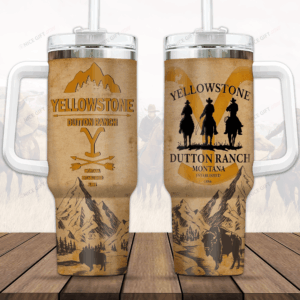 Yellowstone TV Series Custom Stanley Quencher 40oz Stainless Steel Tumbler With Handle - Threewoofs