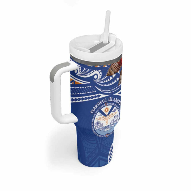 Yokwe Marshall Islands Custom Stanley Quencher 40oz Stainless Steel Tumbler With Handle - Threewoofs - Image 2