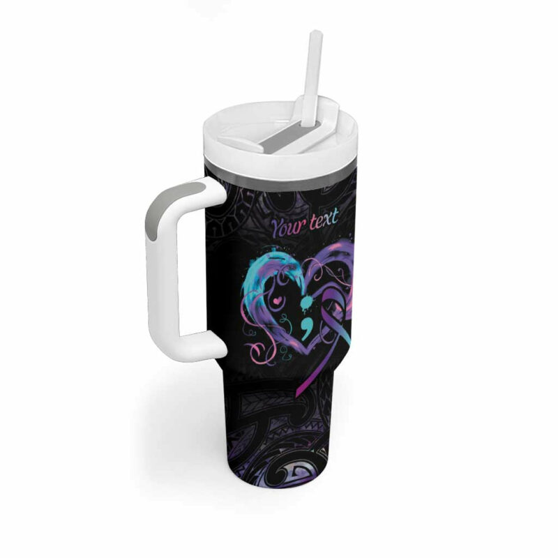 Your Life Matters Suicide Prevention Awareness Semicolon Heart Custom Stanley Quencher 40oz Stainless Steel Tumbler With Handle - Threewoofs - Image 2