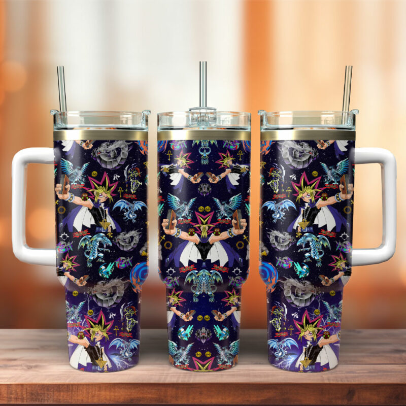 Yu-Gi-Oh! Duel Links Games Custom Stanley Quencher 40oz Stainless Steel Tumbler - Threewoofs