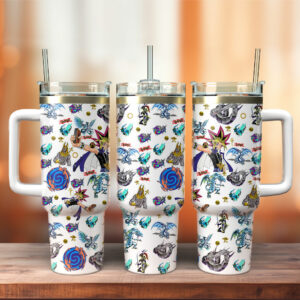 Yu-Gi-Oh! Duel Links Games Custom Stanley Quencher 40oz Stainless Steel Tumbler With Handle - Threewoofs
