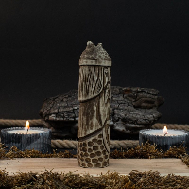 Wooden Figurine - Loki. Scandinavian God. Wood Carving. Altar. Heathen. God Wooden Sculpture. Hand Carved. Scandinavian Gifts. - Image 8